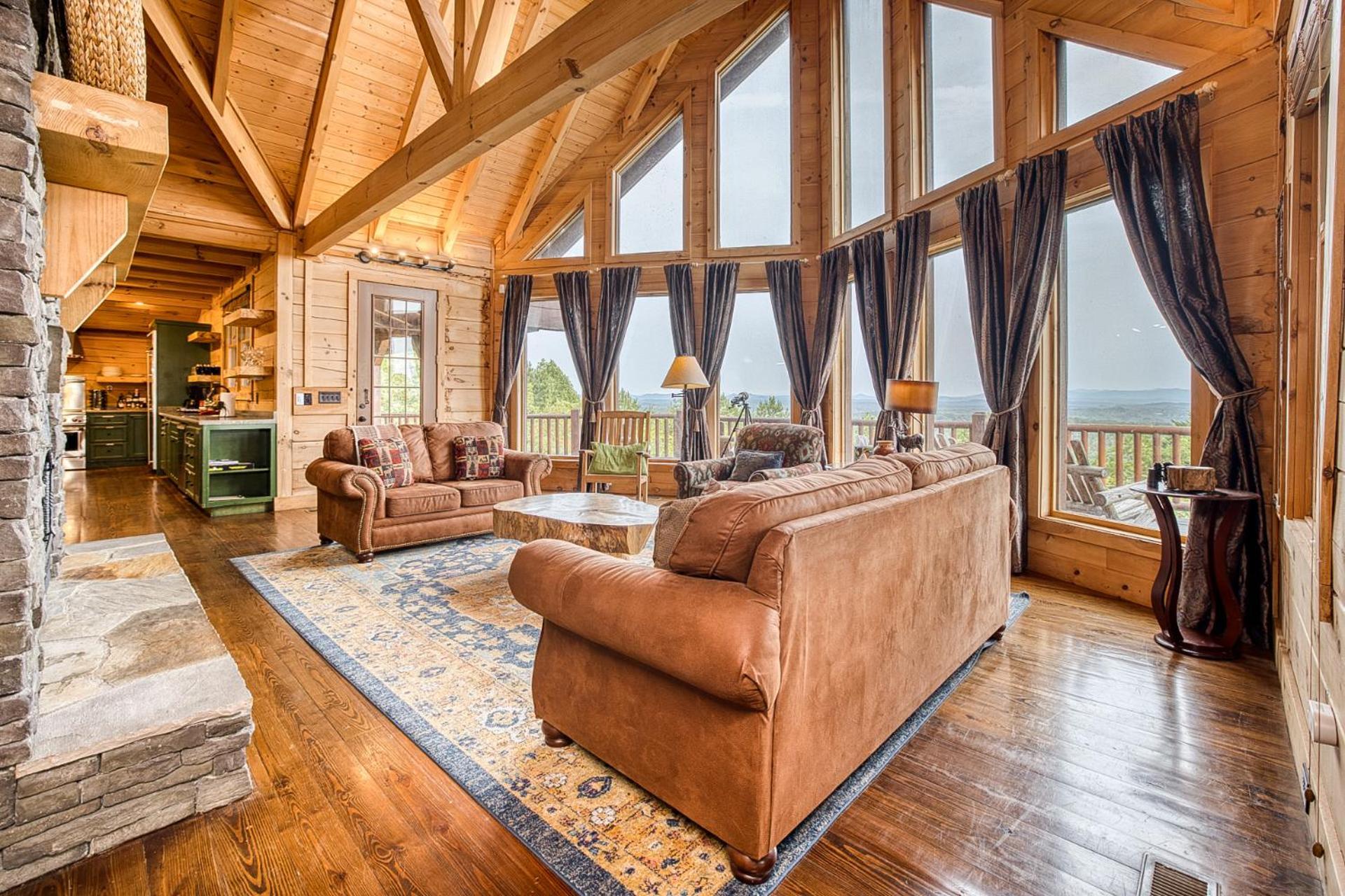 Sky High Lodge By Bk Stays. Large Cabin. Amazing Views. Game Room. Jacuzzi. Six Bedrooms. Sleeps 12 Blue Ridge Bagian luar foto