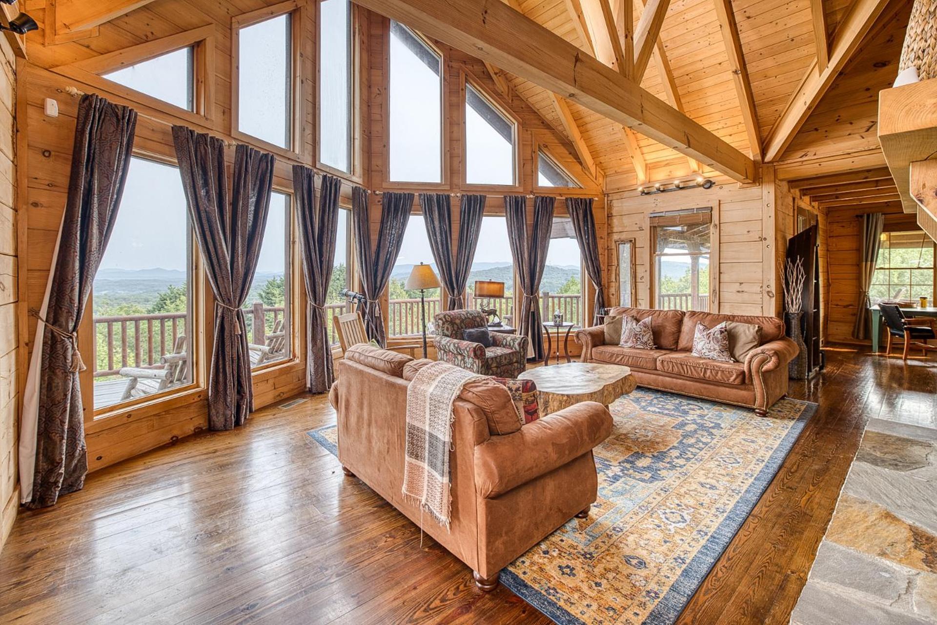 Sky High Lodge By Bk Stays. Large Cabin. Amazing Views. Game Room. Jacuzzi. Six Bedrooms. Sleeps 12 Blue Ridge Bagian luar foto