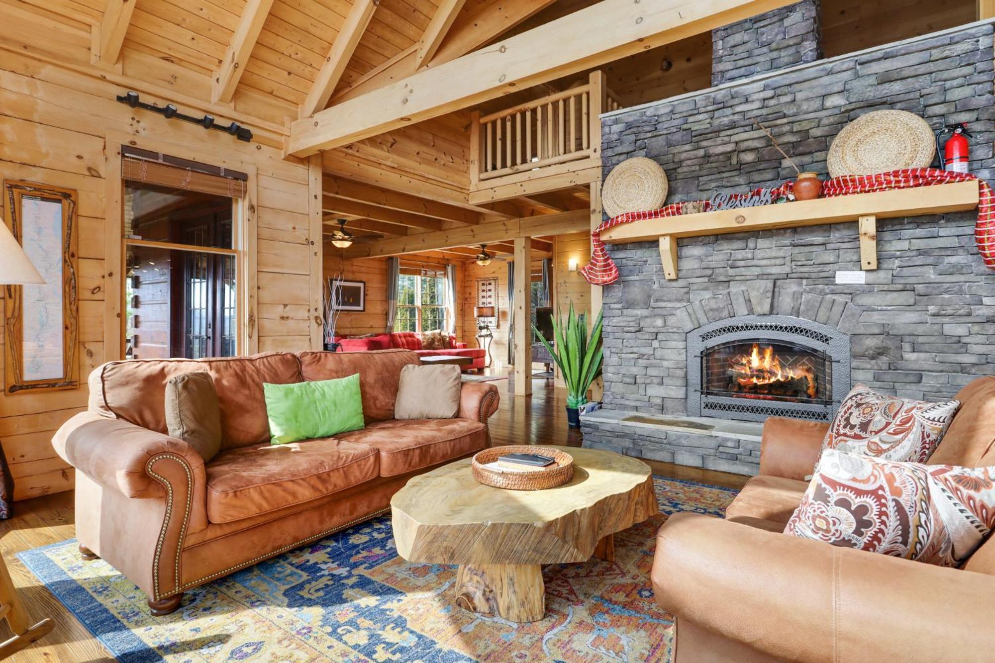 Sky High Lodge By Bk Stays. Large Cabin. Amazing Views. Game Room. Jacuzzi. Six Bedrooms. Sleeps 12 Blue Ridge Bagian luar foto